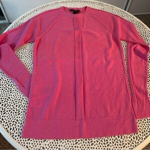 BCBGMaxAzria Bright Pink Soft Wool Crewneck Sweater